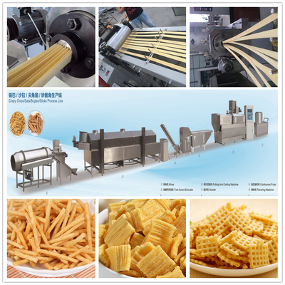 膨化糯米油炸鍋巴休閑食品生產(chǎn)線 現(xiàn)代化加工機(jī)械助力高效生產(chǎn)